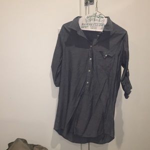 J Crew Blue Linen Dress Size MEDIUM